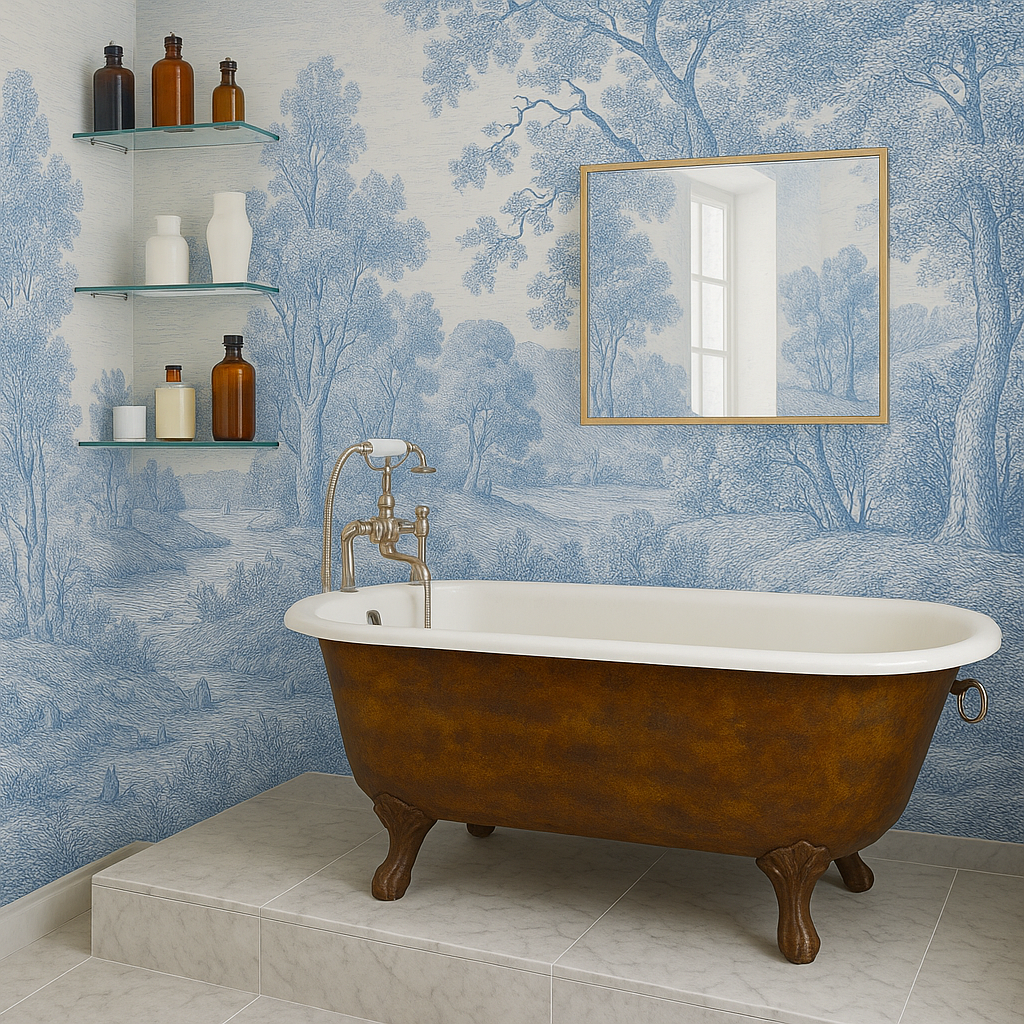 Creative Bathroom Wallpaper Ideas