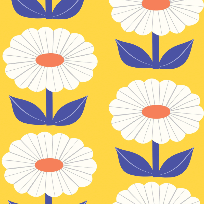Scandi Flowers Peel and Stick Wallpaper | The Melissa Donne Collection | Funky Paper Co