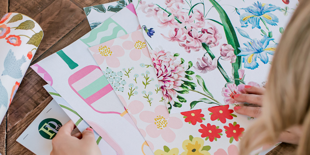 Wallpaper samples by Funky Paper Co