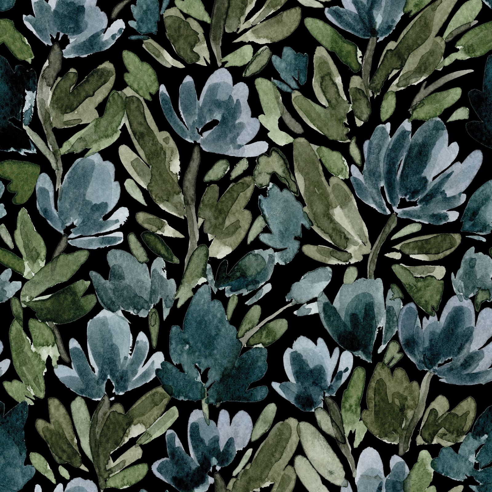 Tulip Vines - Black