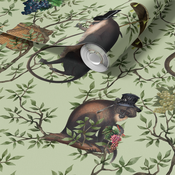 Playful Monkeys - Green - Funky Paper Co