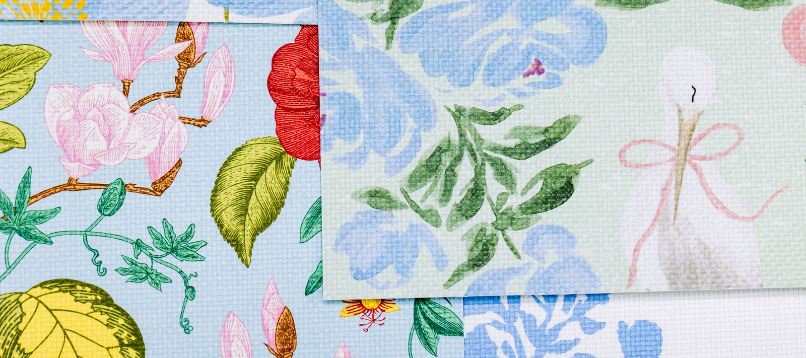 2026 wallpaper trends featuring bold patterns, warm neutrals, and textured wallcoverings by Funky Paper Co