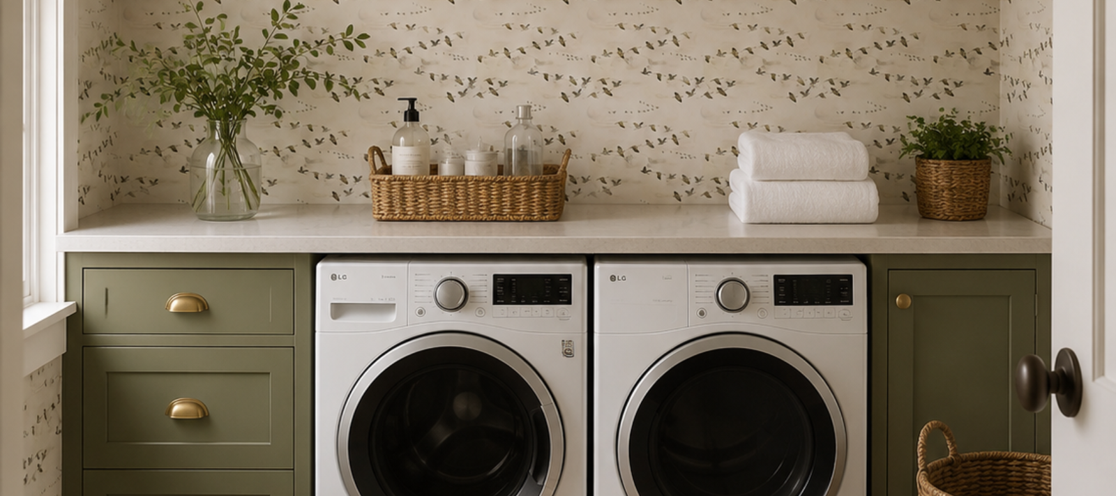 Laundry Room Wallpaper Ideas: 9 Prints That Make Chores Look Better by Funky Paper Co