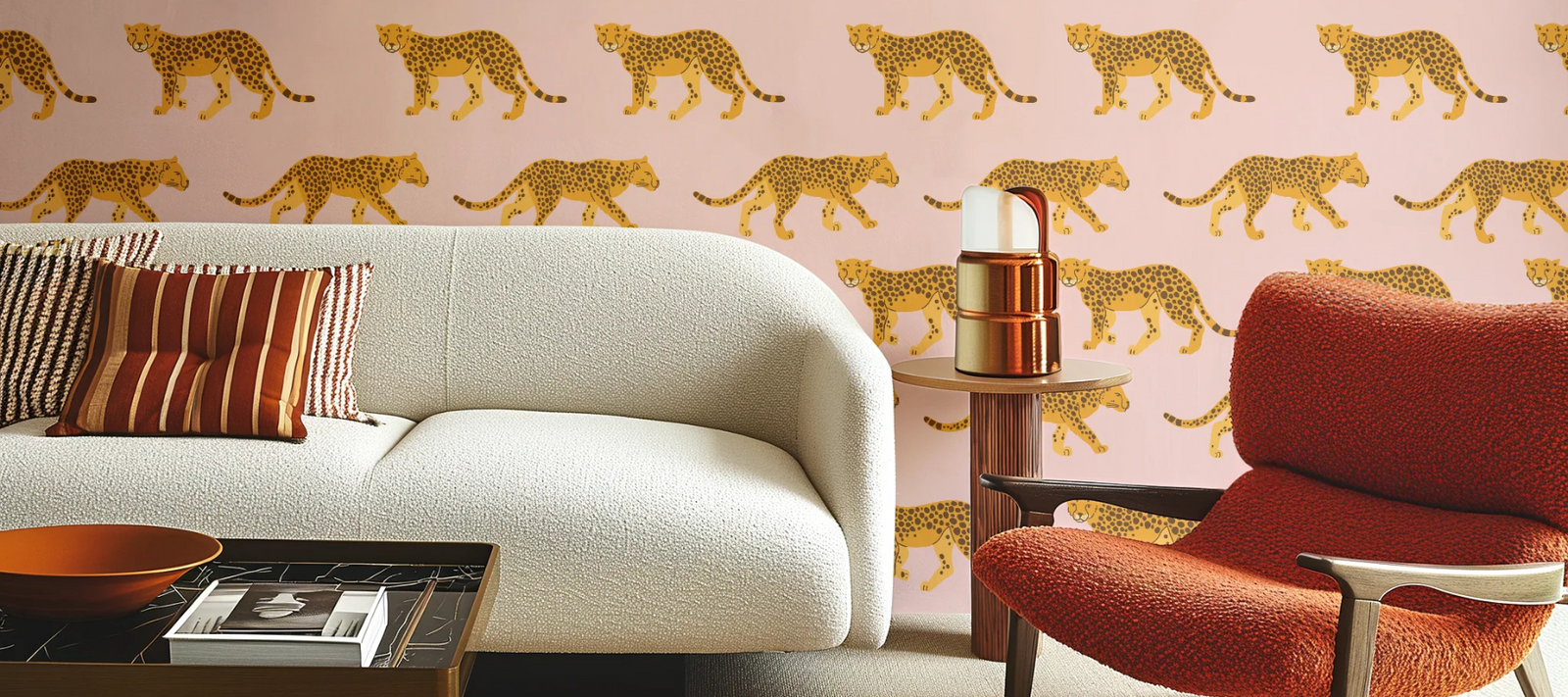 Toucan, Cheetah & Monkey Wallpaper for a Tropical Aesthetic by Funky Paper Co