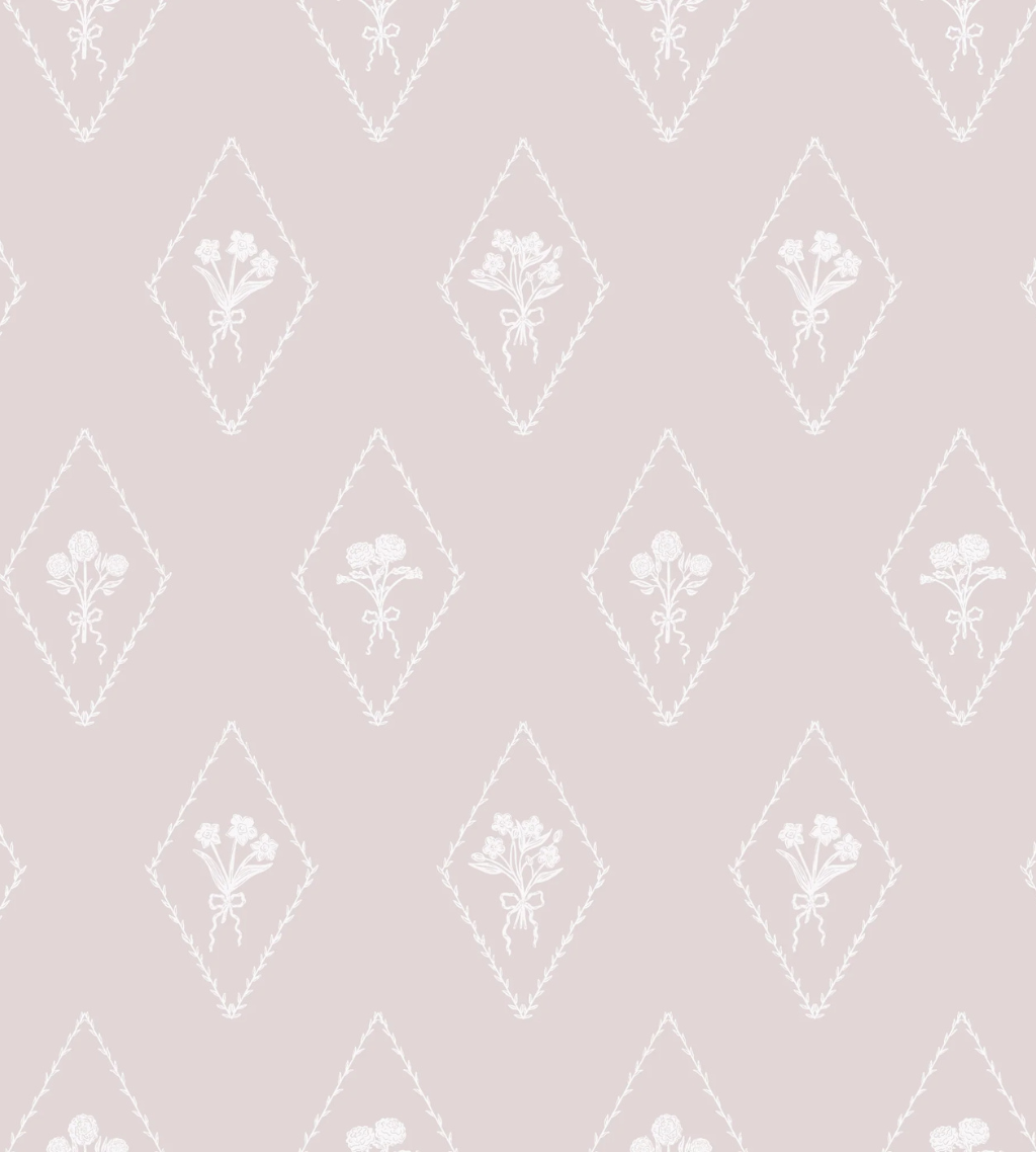 A minimalist coquette wallpaper in French Beige featuring soft silhouettes and timeless elegance—perfect for a refined, feminine aesthetic.