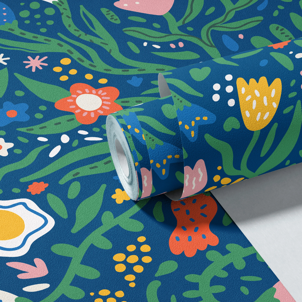 2026 wallpaper trends featuring bold patterns, warm neutrals, and textured wallcoverings by Funky Paper Co