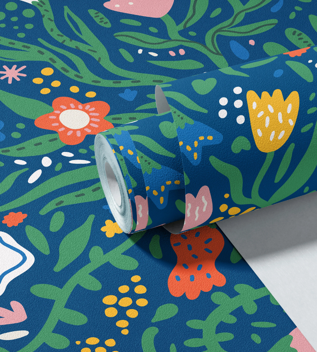 2026 wallpaper trends featuring bold patterns, warm neutrals, and textured wallcoverings by Funky Paper Co