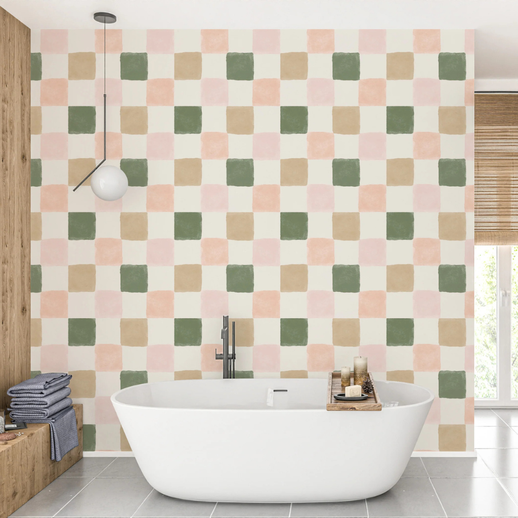 2026 wallpaper trends featuring bold patterns, warm neutrals, and textured wallcoverings by Funky Paper Co