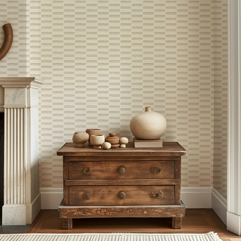 2026 wallpaper trends featuring bold patterns, warm neutrals, and textured wallcoverings by Funky Paper Co