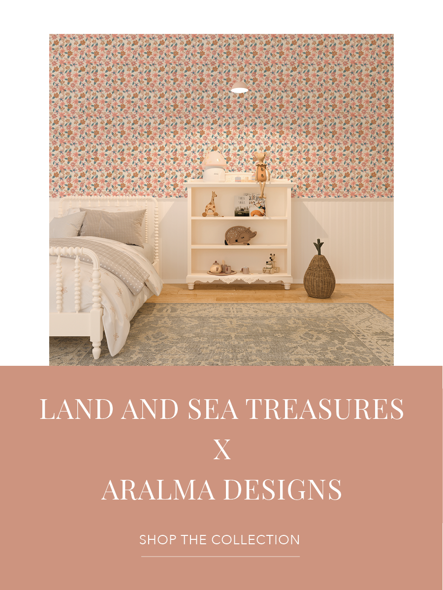 Land and Sea Treasures Artist Wallpaper Collection | Colorful, nature-inspired prints capturing floral beauty and seaside charm | Funky Paper Co