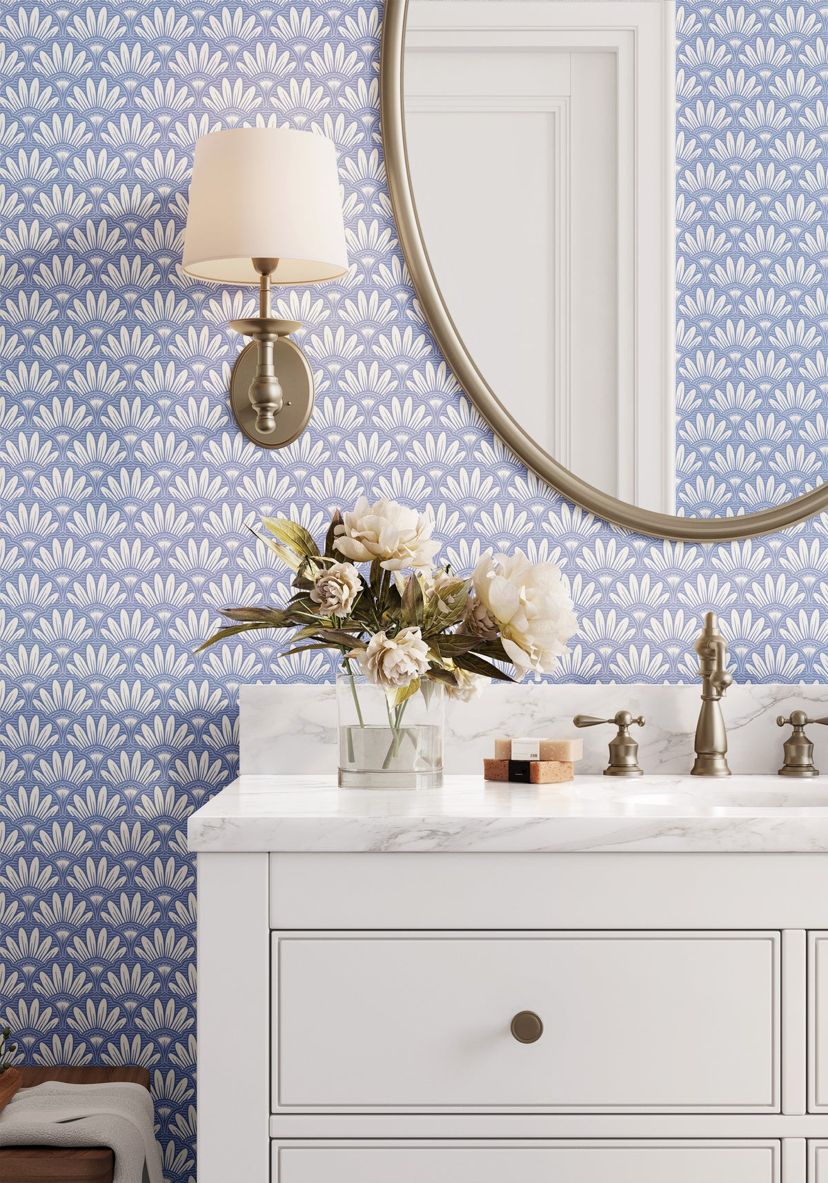 Art Deco Petals - Blue