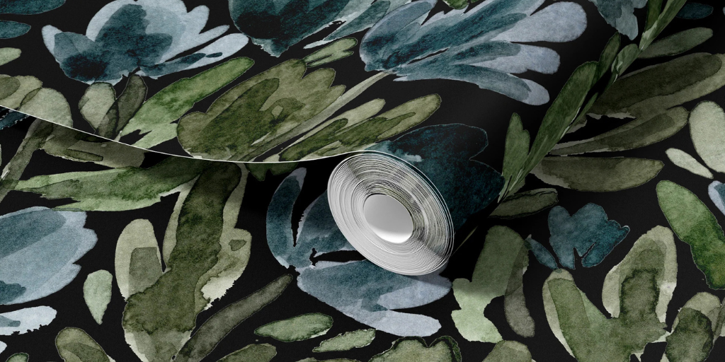 Black Wallpaper: 10 Dramatic Prints That Make Any Room Look Luxe by Funky Paper Co