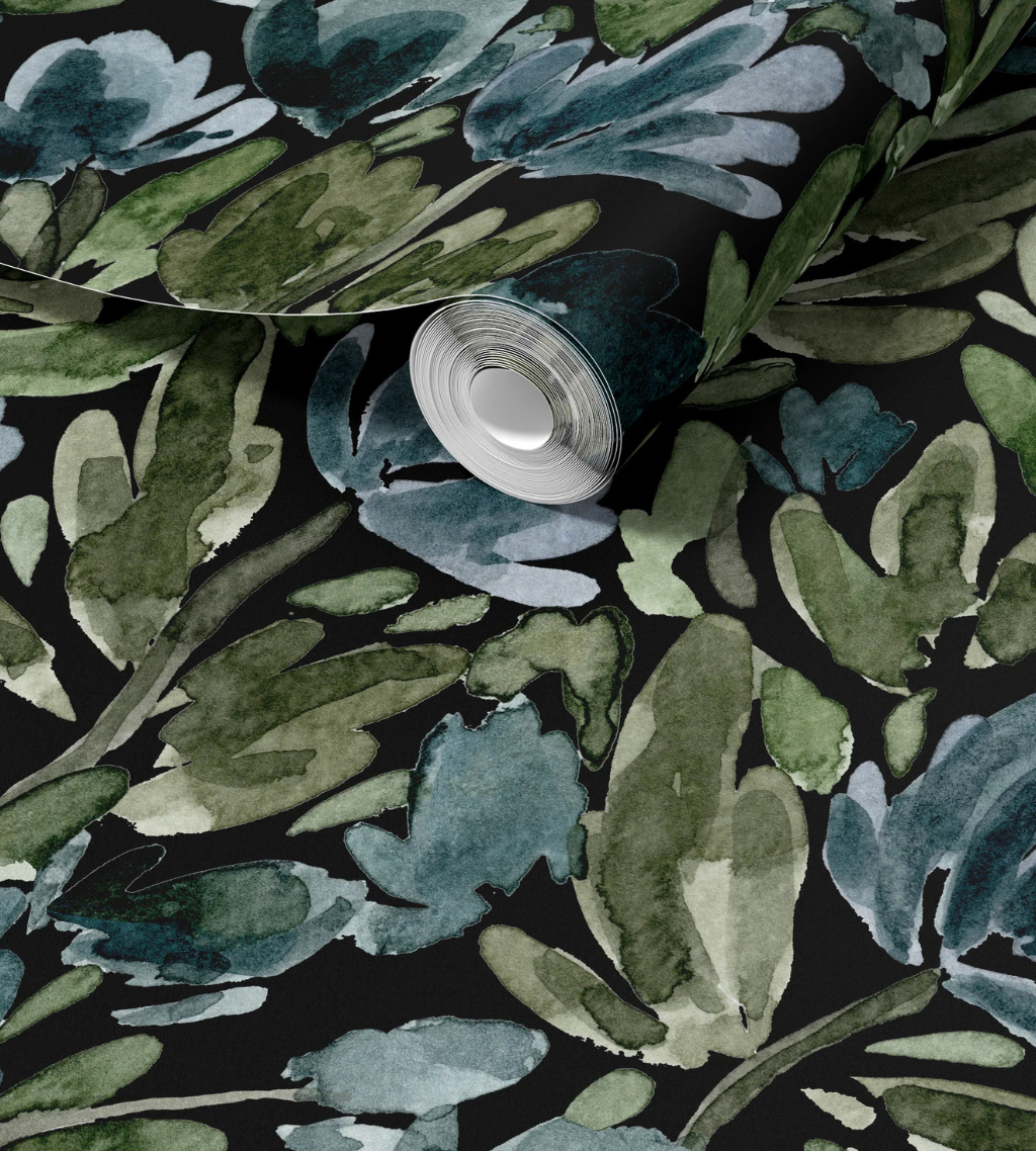 Black Wallpaper: 10 Dramatic Prints That Make Any Room Look Luxe by Funky Paper Co