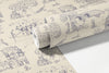 The Palace Gardens Wallpaper in Navy X Quirky Paisley Design