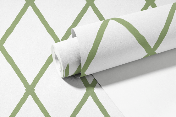 Aria Wallpaper in Green X Kate Clay