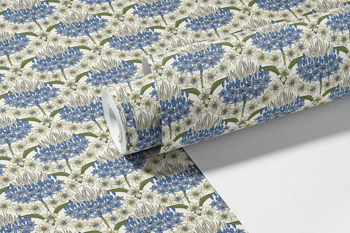 Blue Squill and Iris