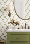 Aria Wallpaper in Green X Kate Clay