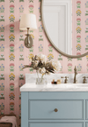 Rosemary Wallpaper in Blush X Kate Clay