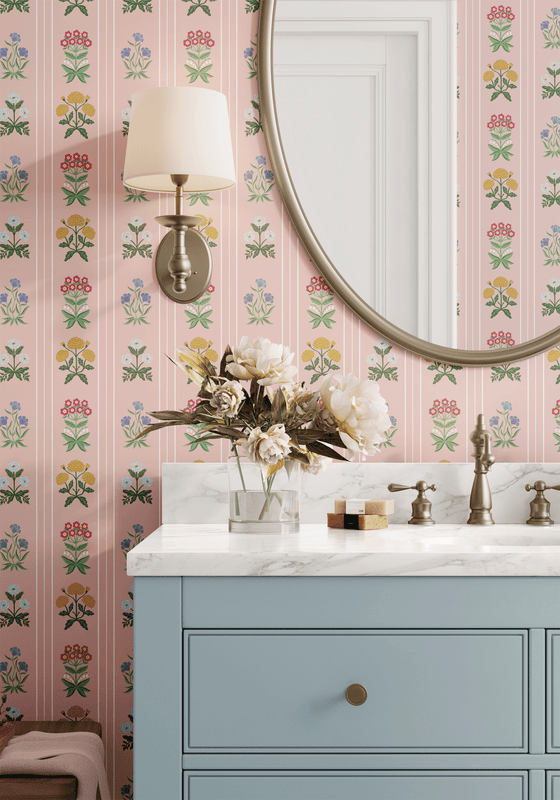 Rosemary Wallpaper in Blush