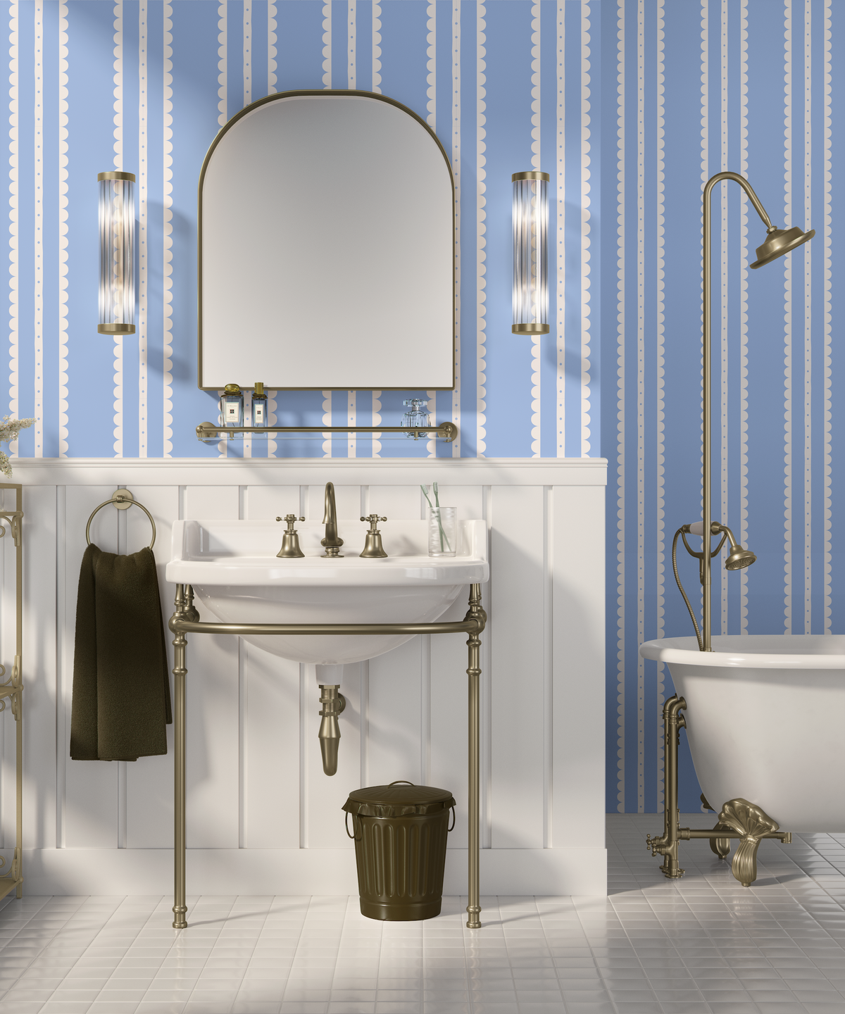 Coquette Vertical Stripes - Blue