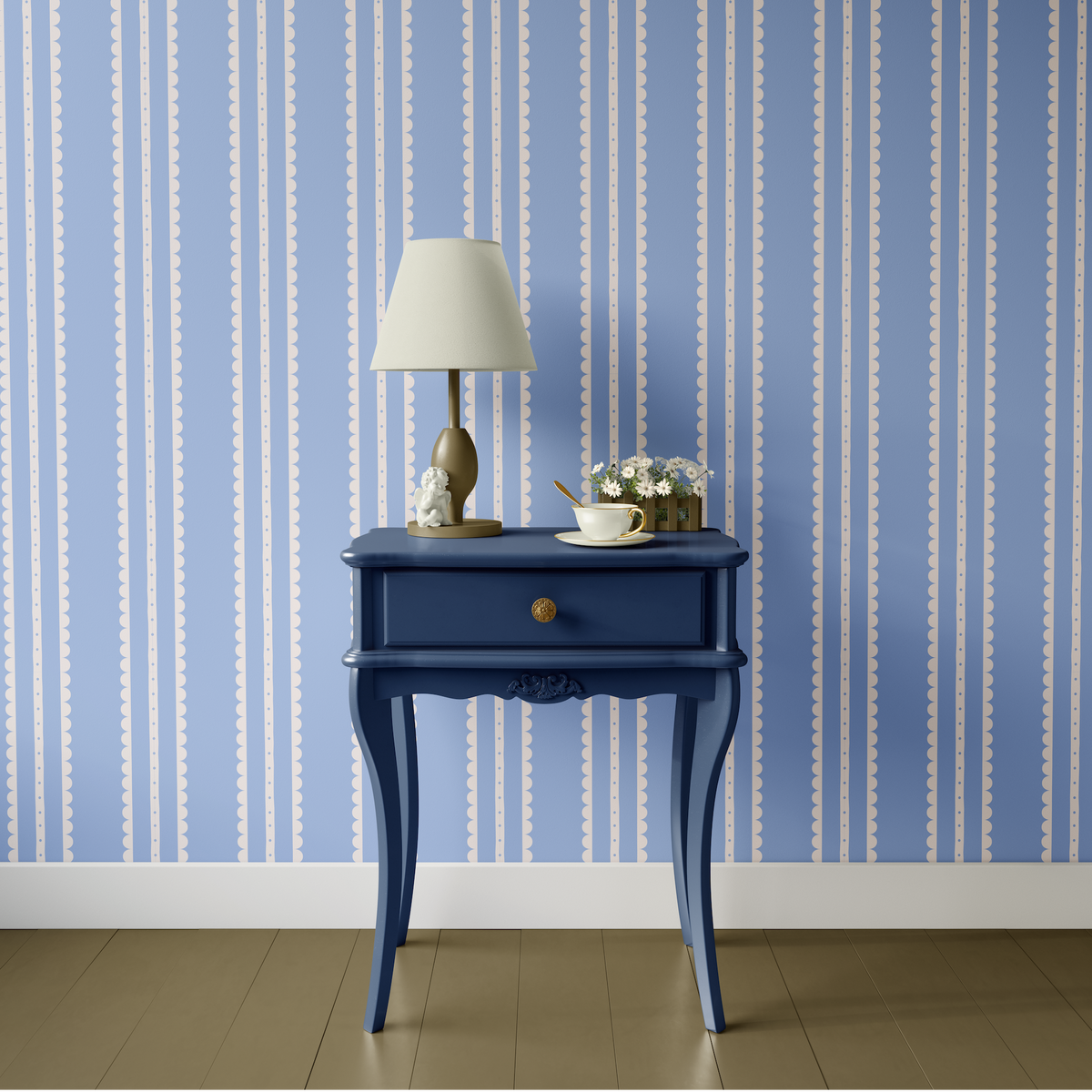 Coquette Vertical Stripes - Blue