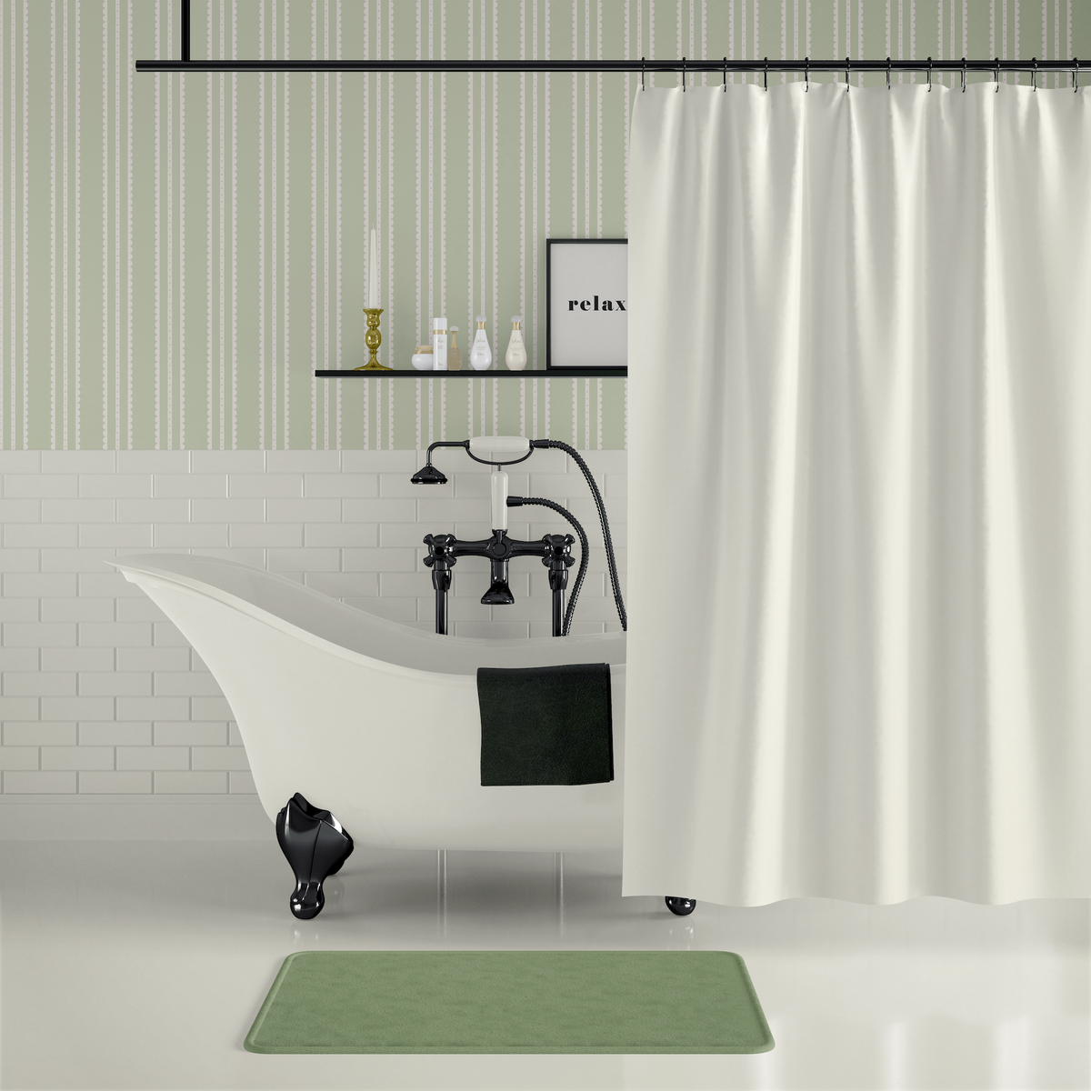 Coquette Vertical Stripes - Green