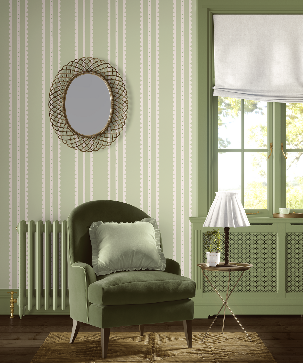 Coquette Vertical Stripes - Green