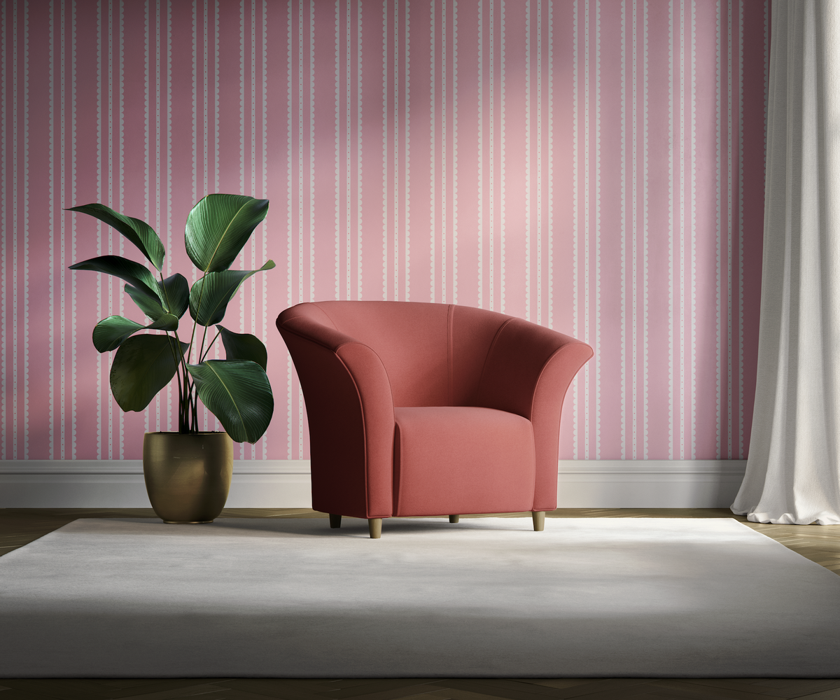 Coquette Vertical Stripes - Pink