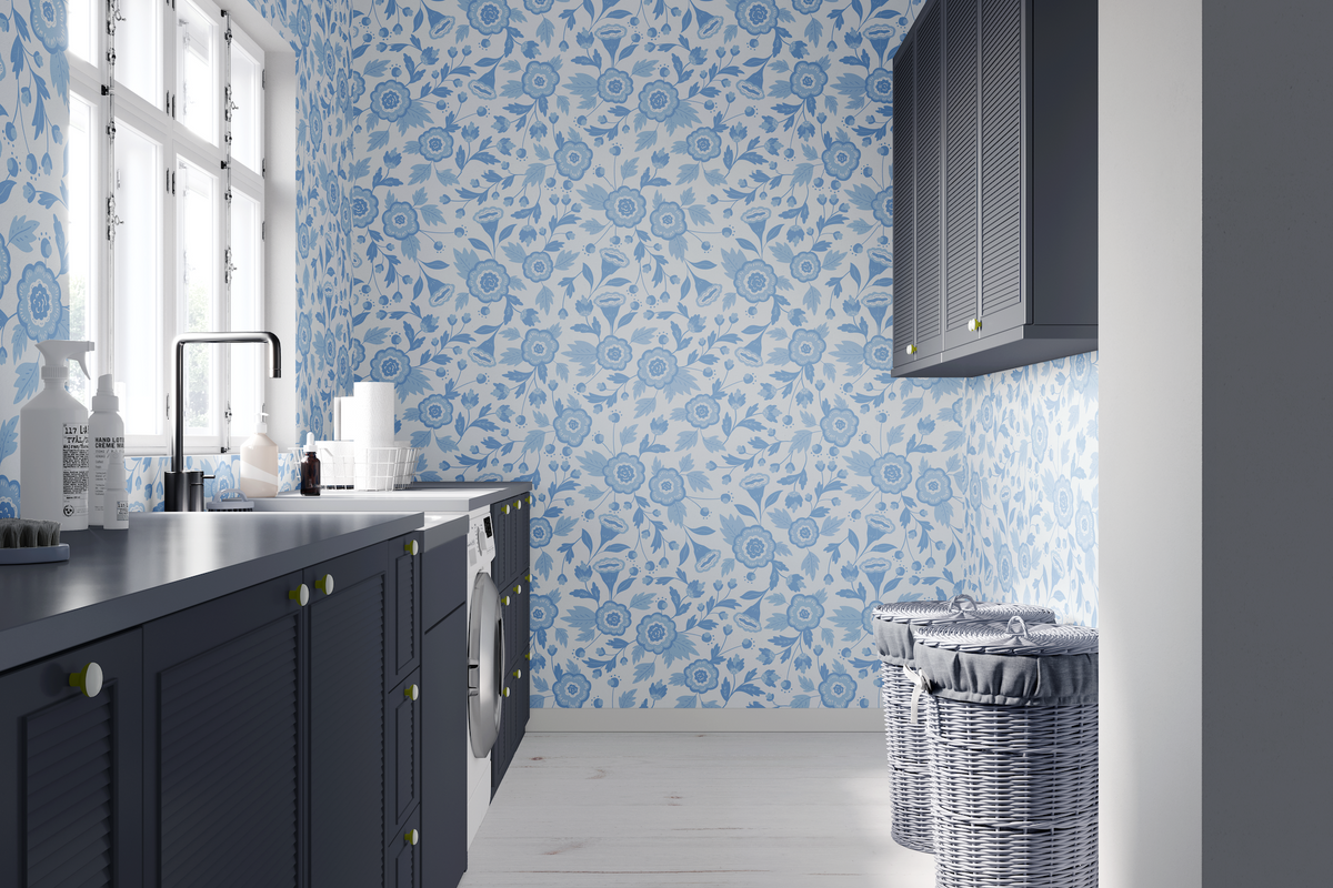 Ditsy Monochromatic Floral – Blue