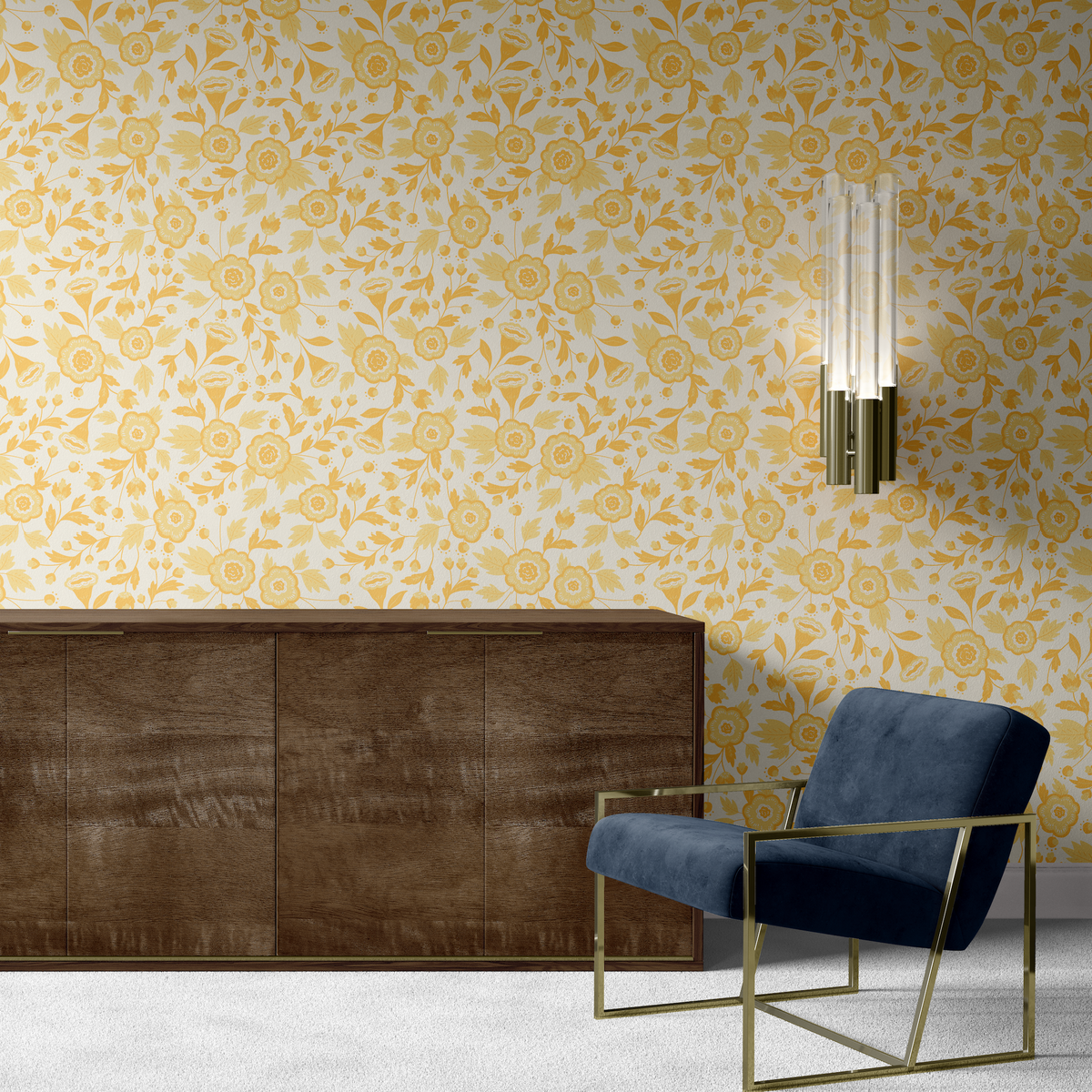 Ditsy Monochromatic Floral - Yellow