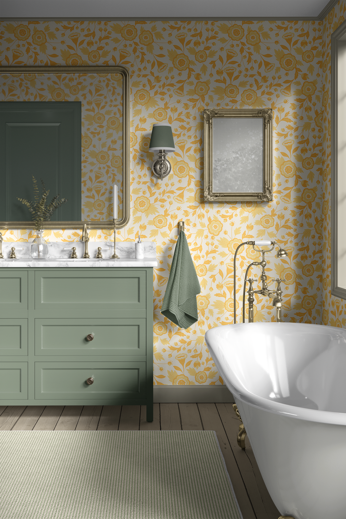 Ditsy Monochromatic Floral - Yellow