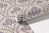 Iris Floral Scallop Block Print