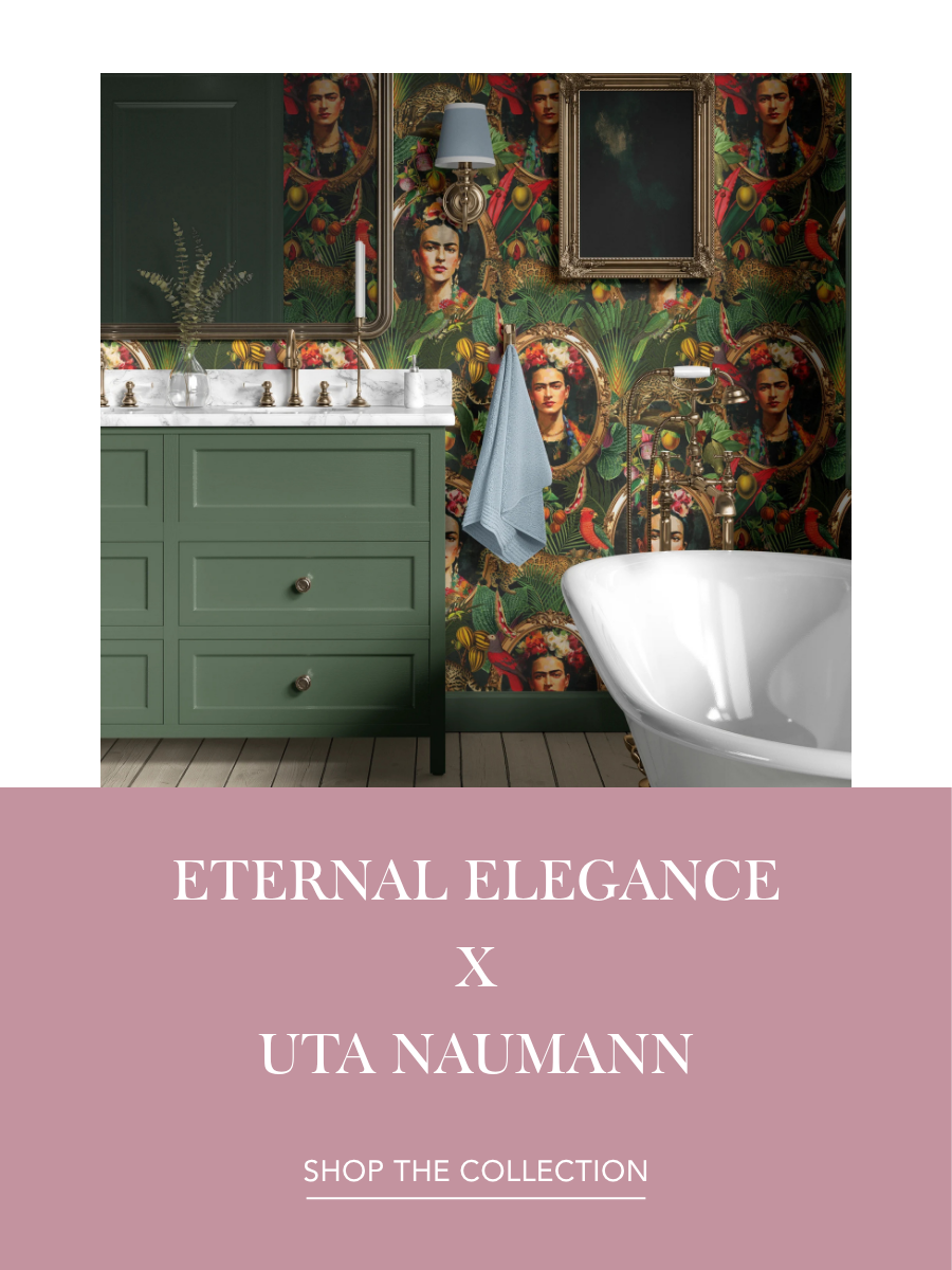 Eternal Elegance Artist Wallpaper Collection | Romantic, storybook prints with lush florals, regal figures and playful monkeys | Funky Paper Co