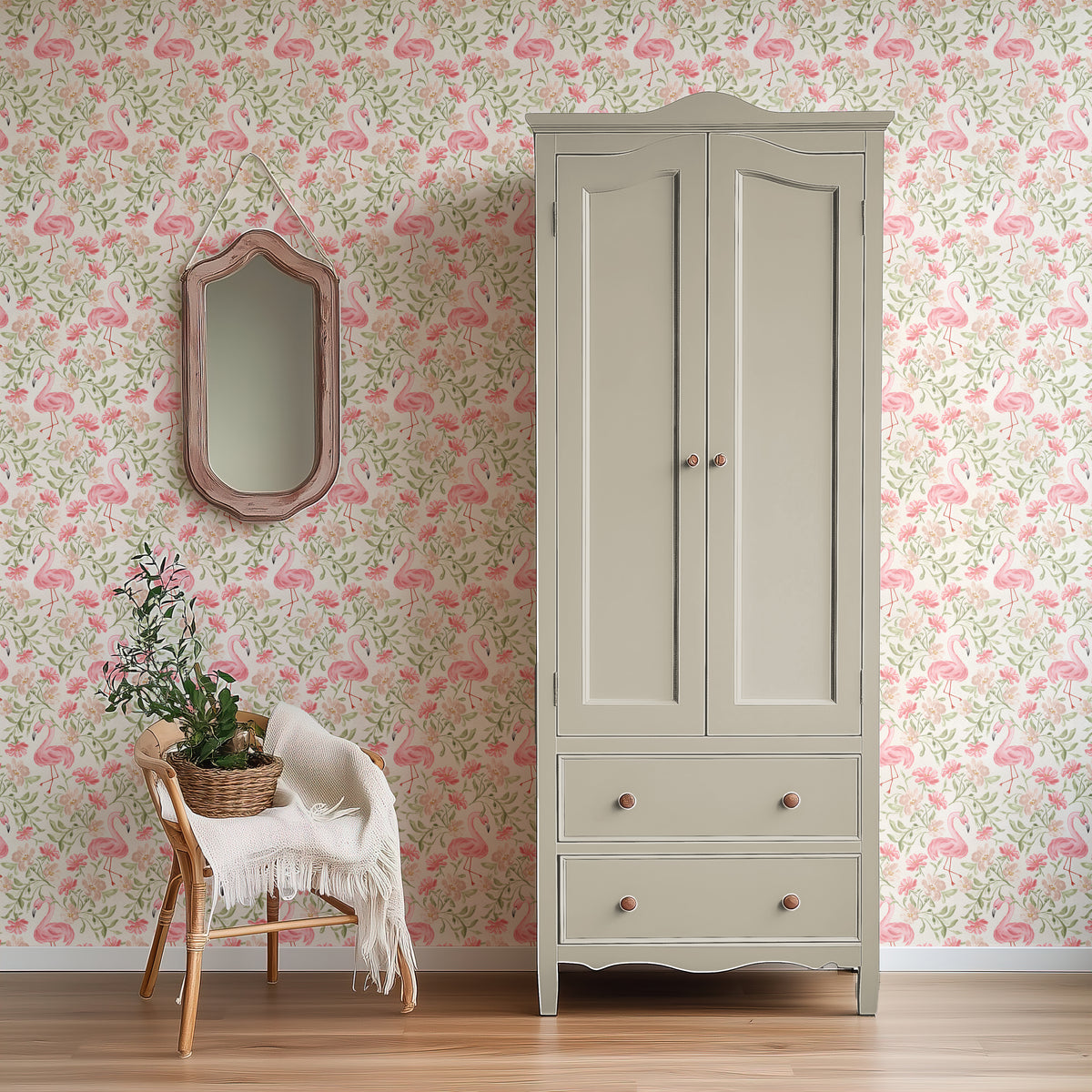 Flamingo Jungle - Beige