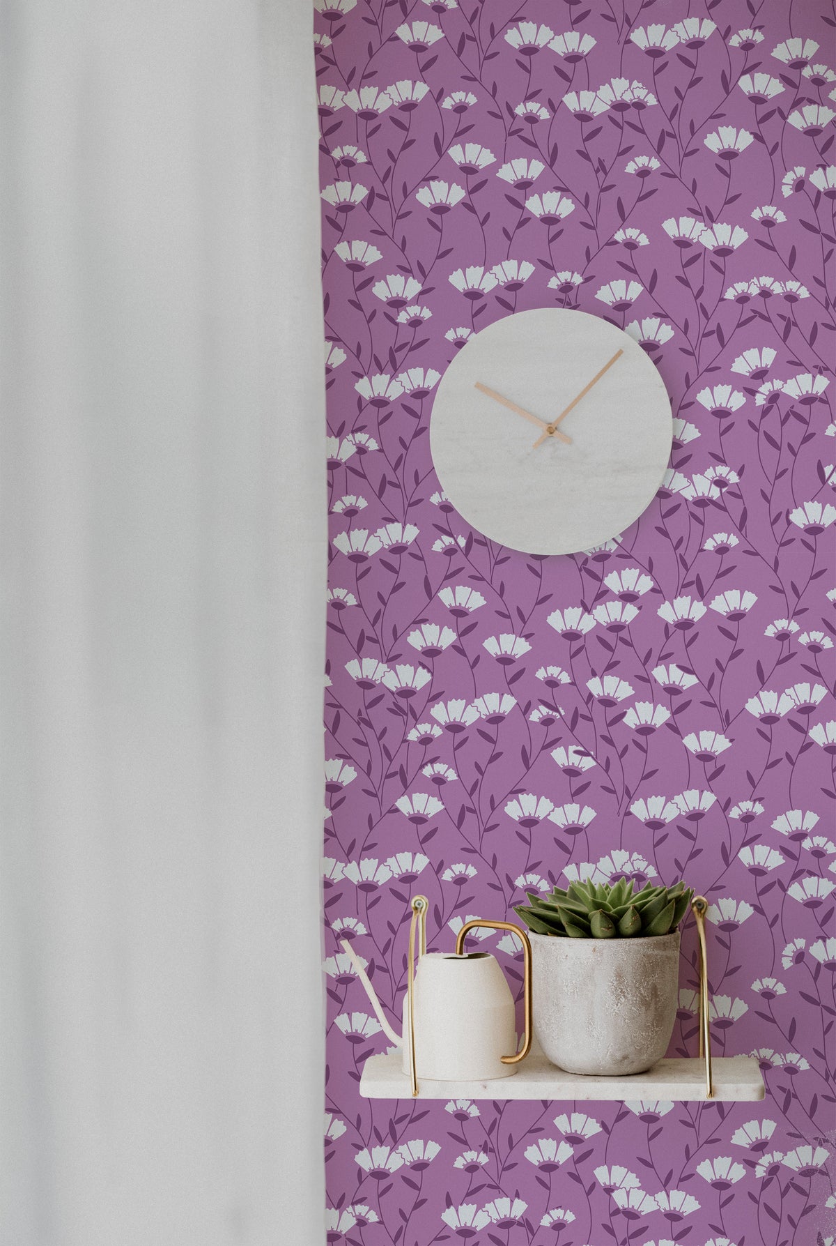 Floral Fan - Purple