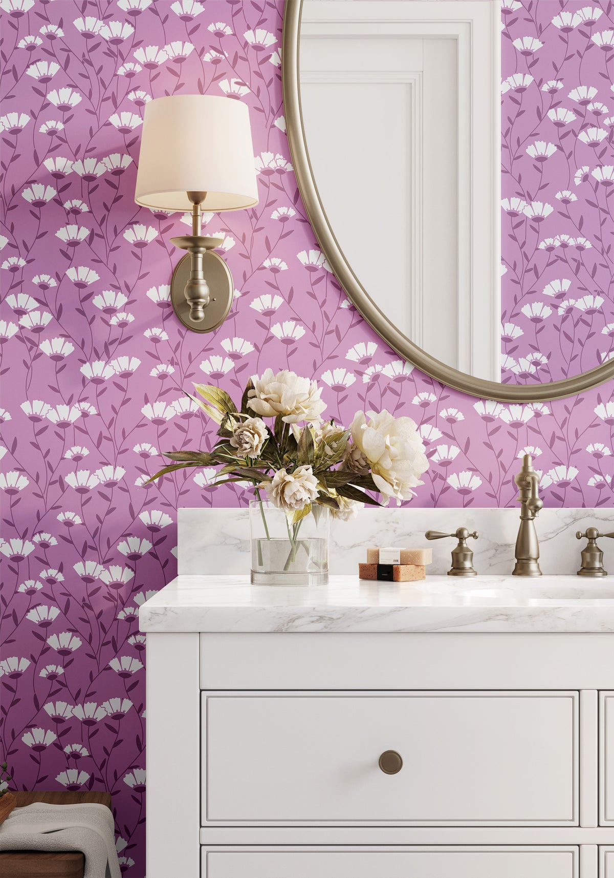 Floral Fan - Purple