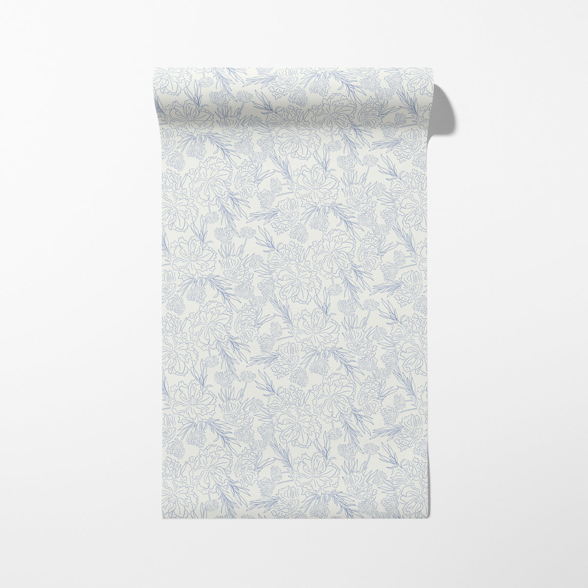 Floral Outline - Blue