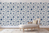 Navy Flowers Wallpaper X Katherine Morphett