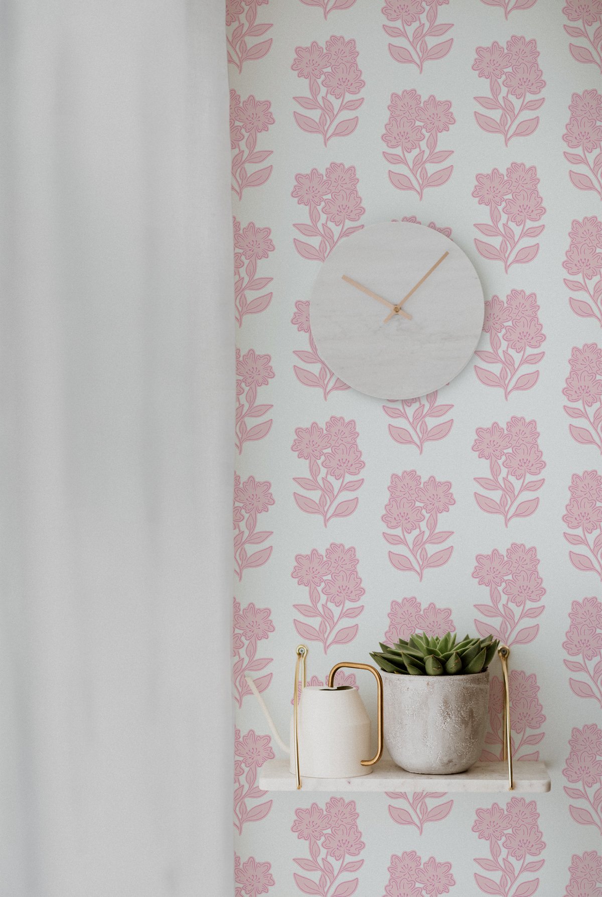 Leafy Flower Stems - Pink