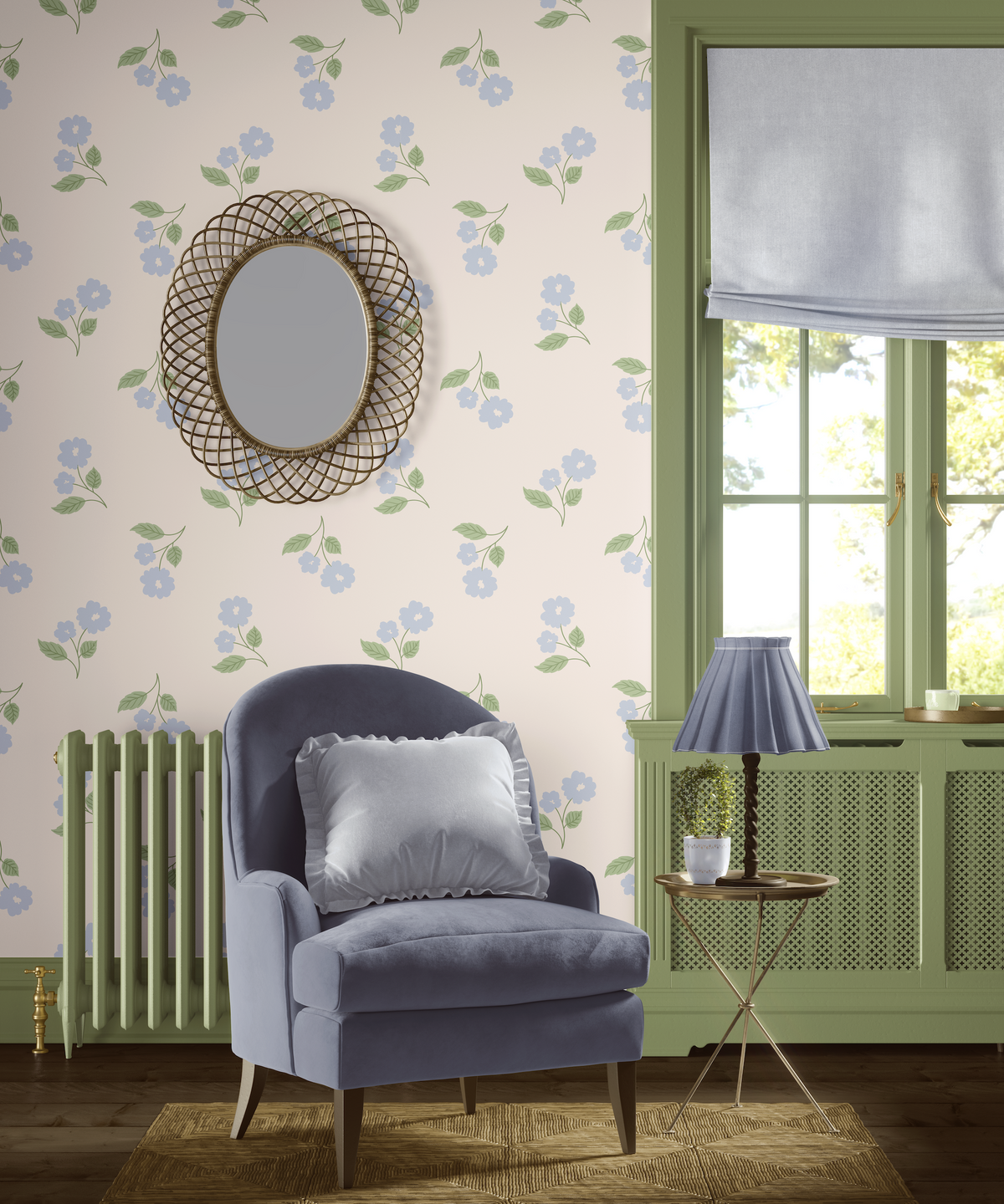 Loose Tossed Floral - Blue