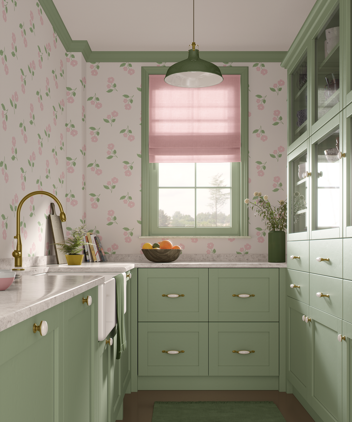Loose Tossed Floral - Pink