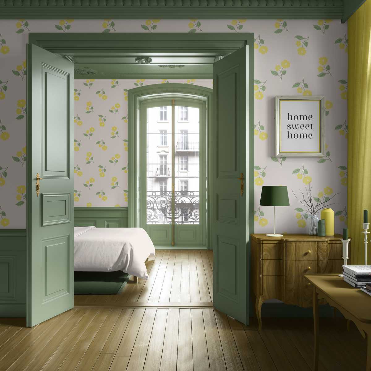 Loose Tossed Floral - Yellow