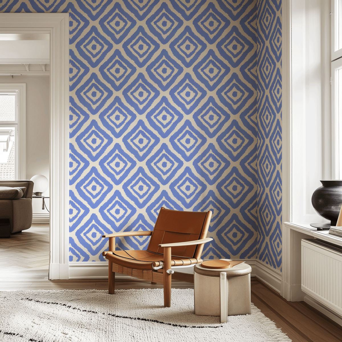 Mediterranean Rhombus- Blue
