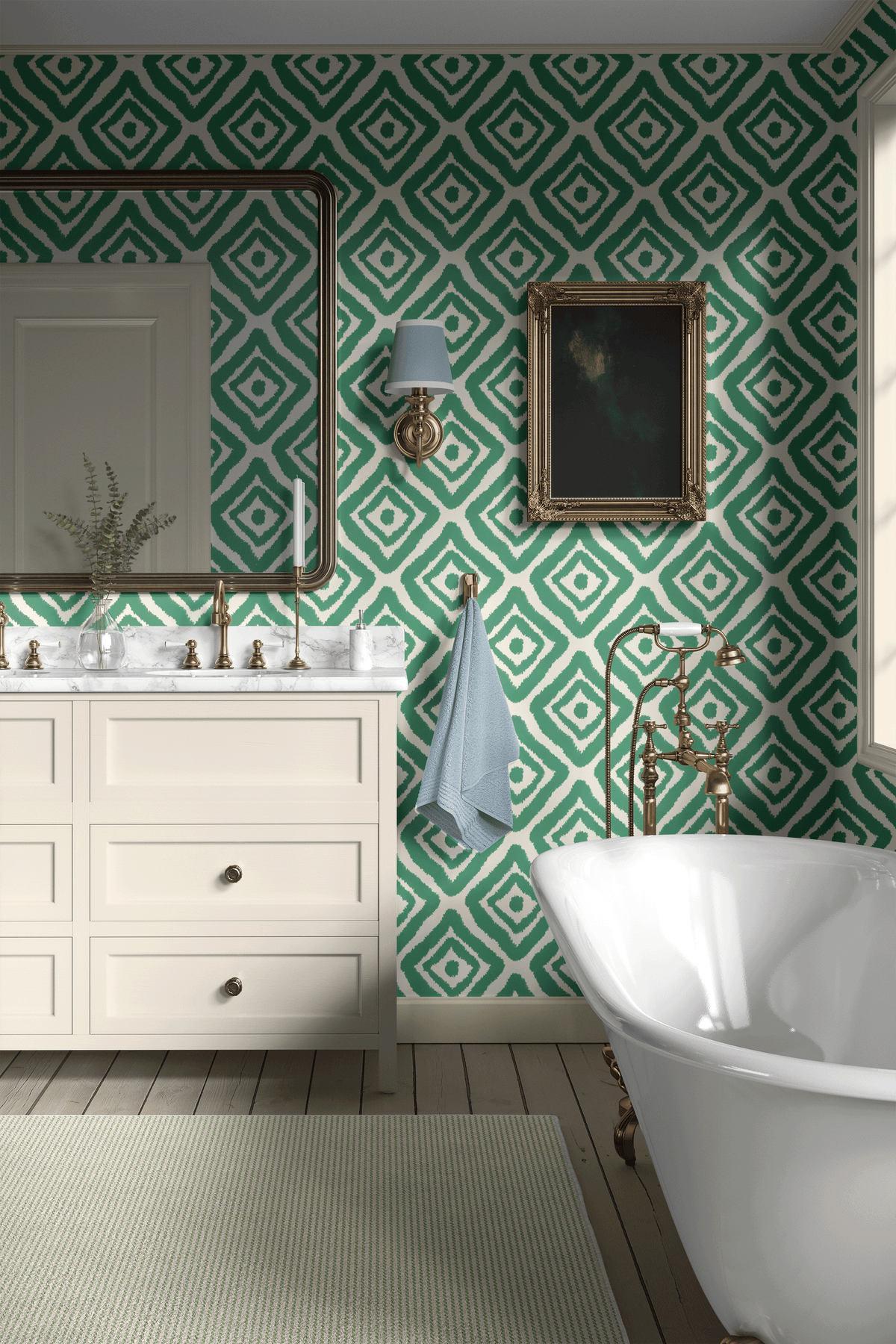 Mediterranean Rhombus- Green