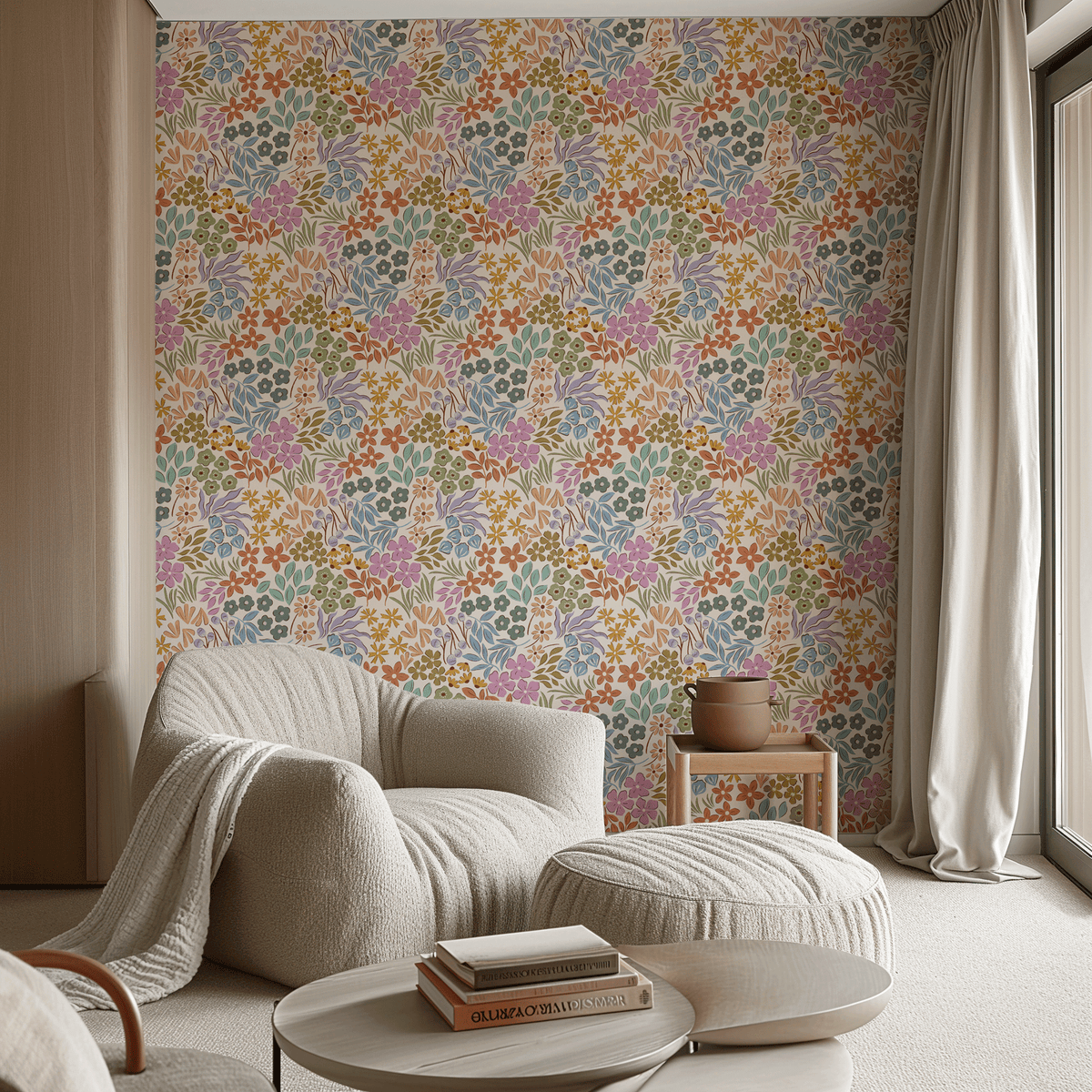 Warm Ditsy Floral - Cream