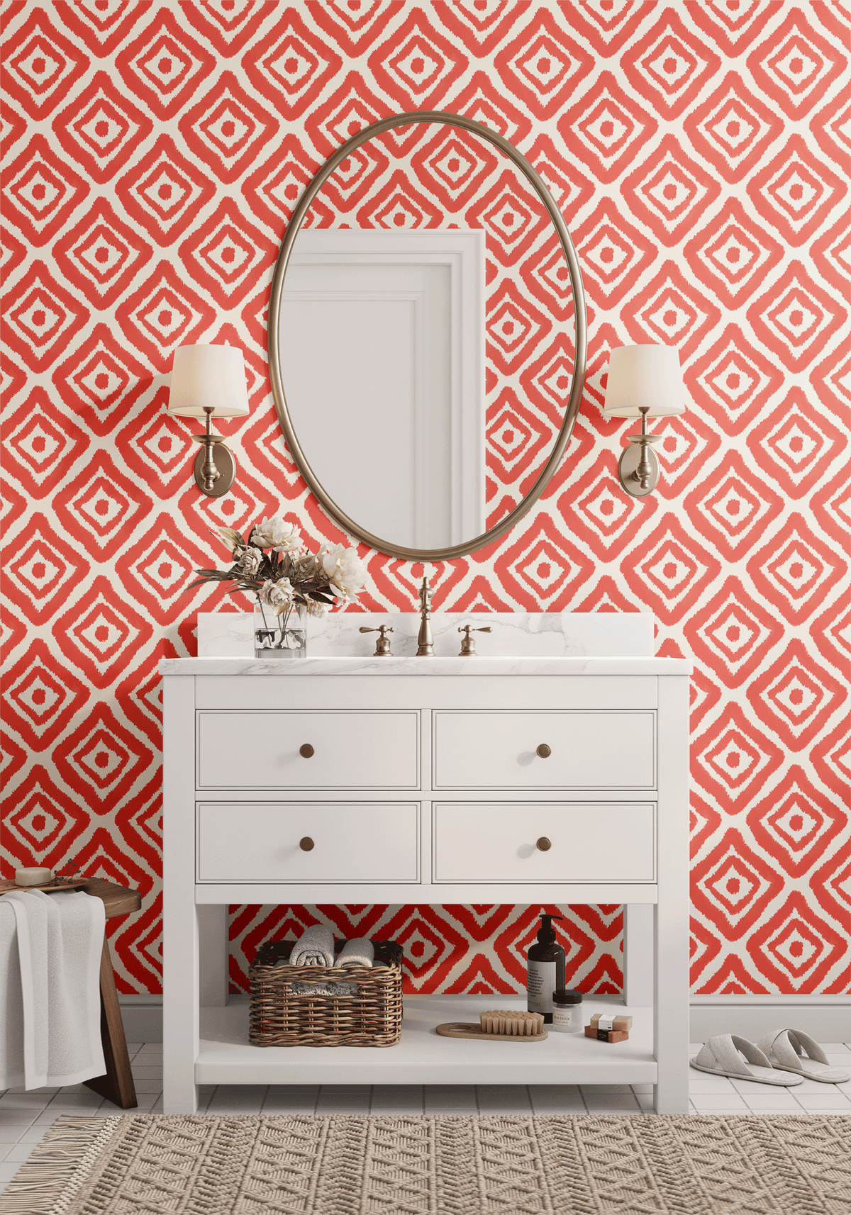 Mediterranean Rhombus- Red