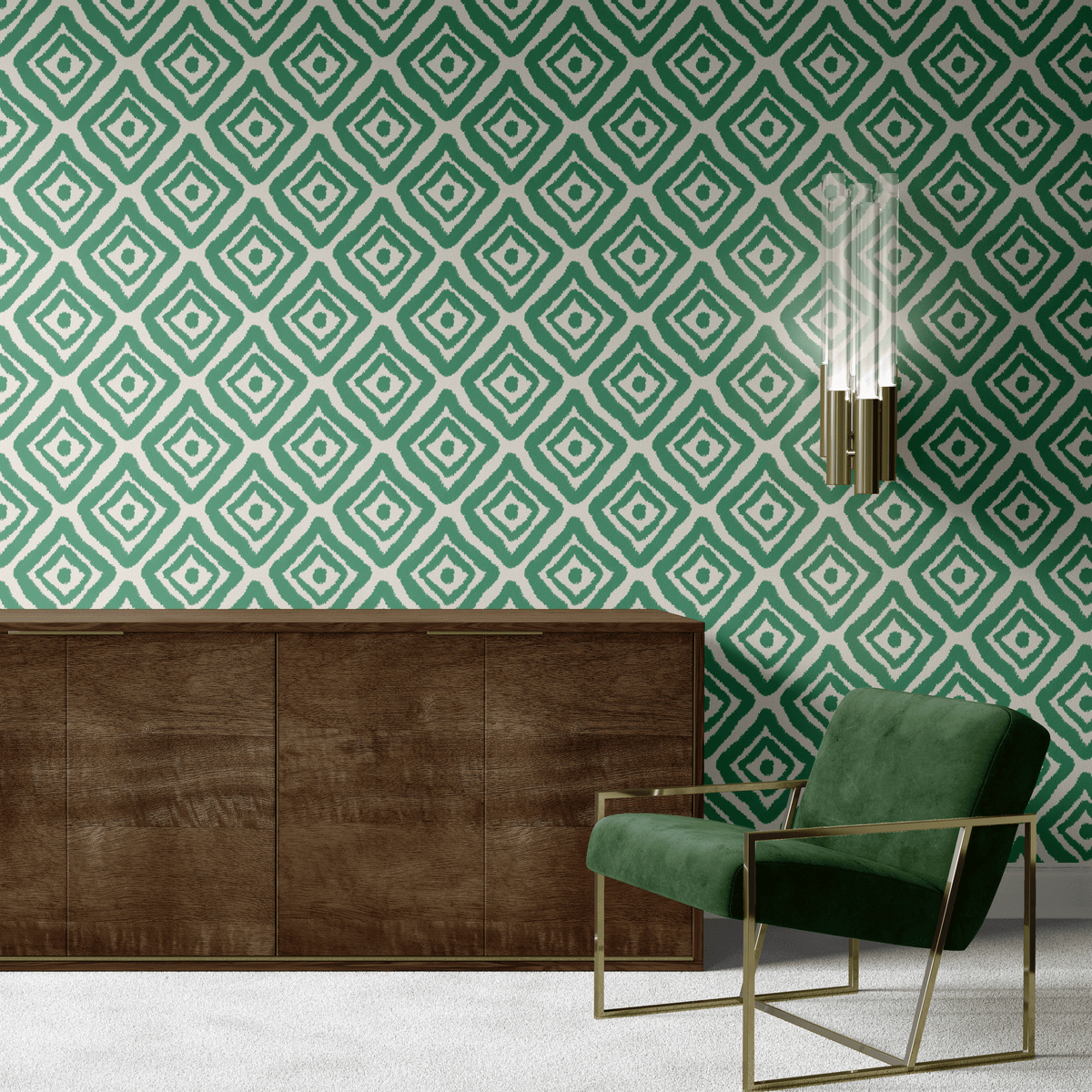 Mediterranean Rhombus- Green