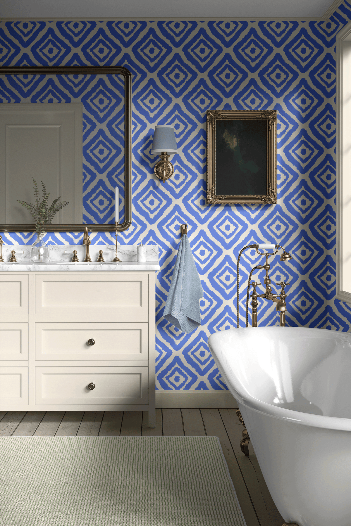 Mediterranean Rhombus- Blue