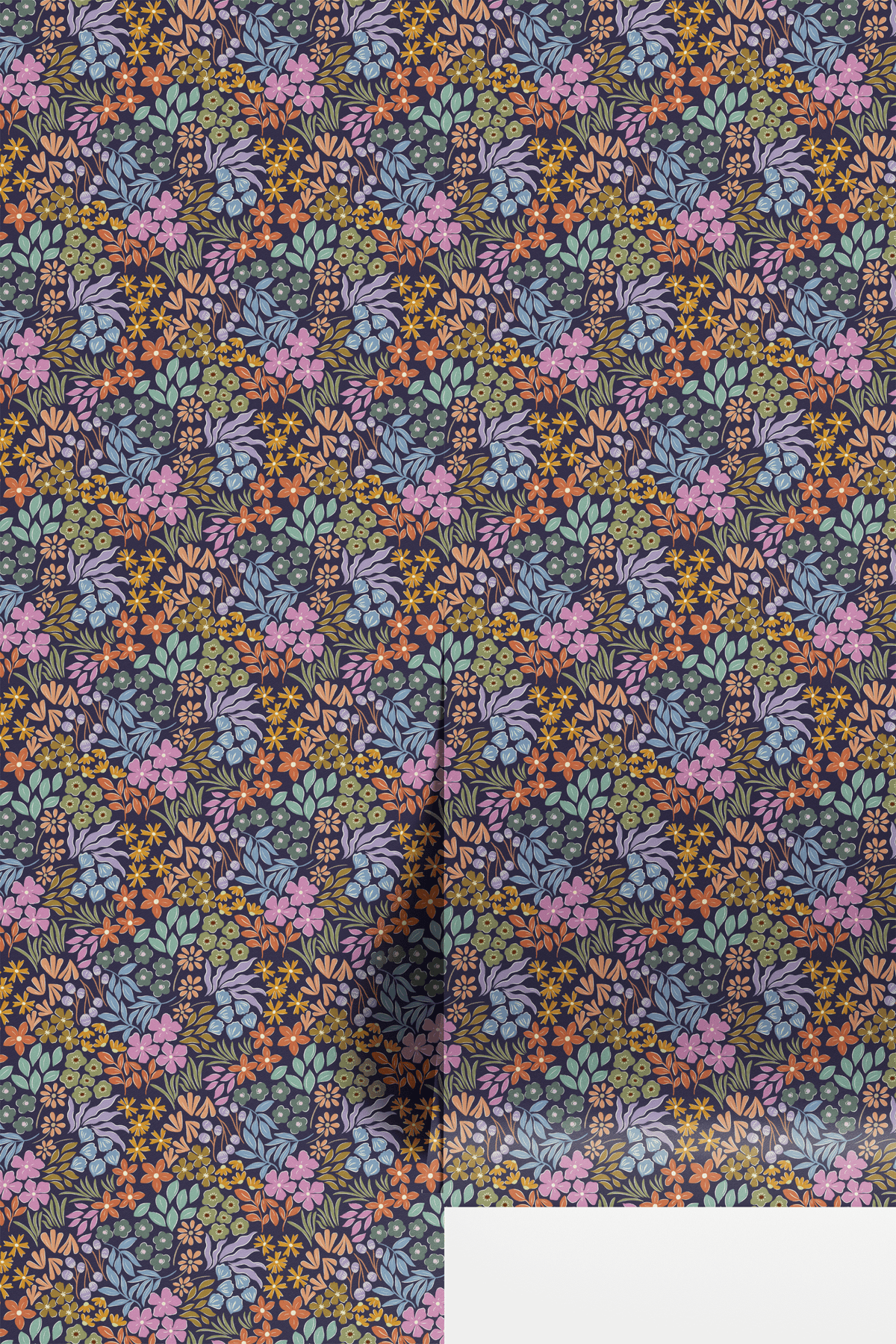 Warm Ditsy Floral - Navy