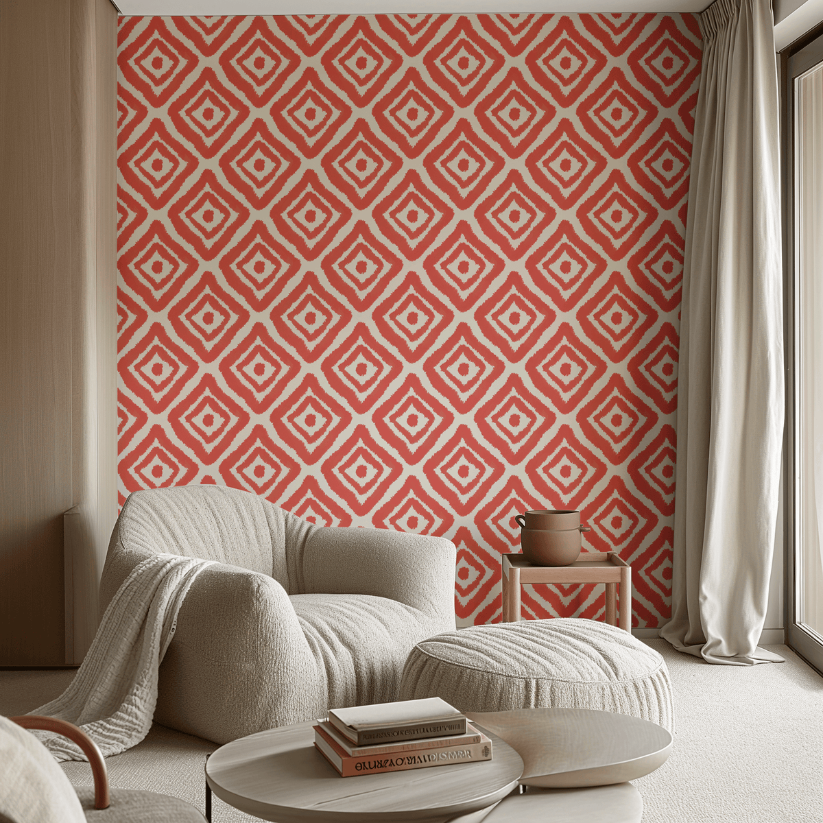 Mediterranean Rhombus- Red